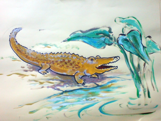 Detail Gambar Lukisan Ikan Buaya Nomer 51