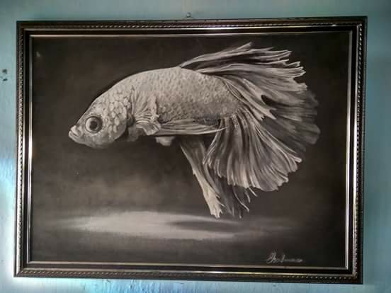 Detail Gambar Lukisan Ikan Cupang Nomer 41