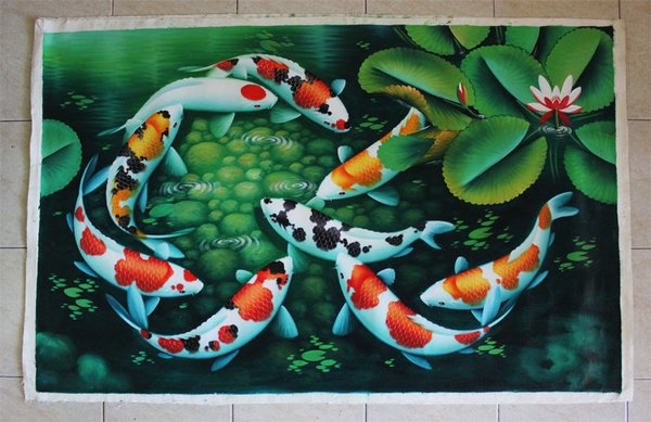 Detail Gambar Lukisan Ikan Koi Nomer 24