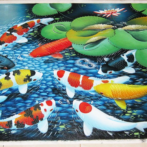 Detail Gambar Lukisan Ikan Koi Nomer 4