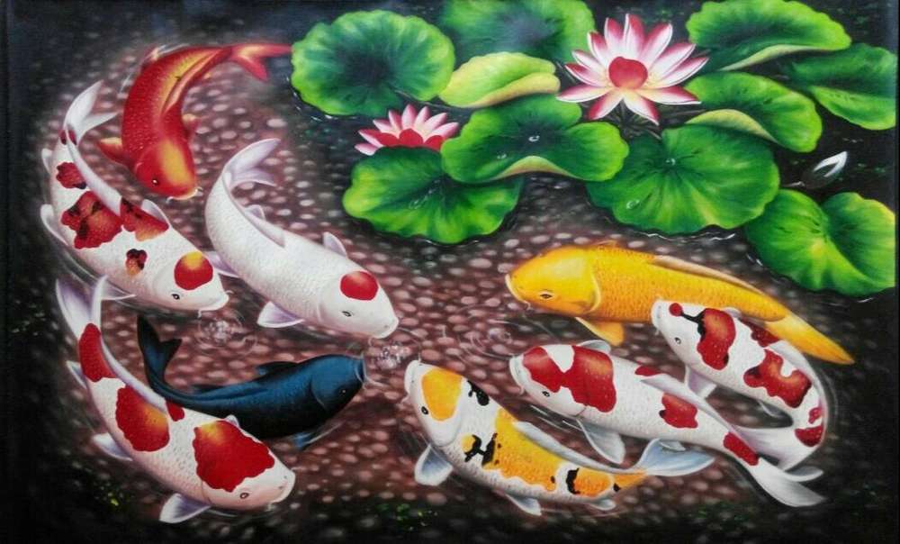 Detail Gambar Lukisan Ikan Koi Nomer 37