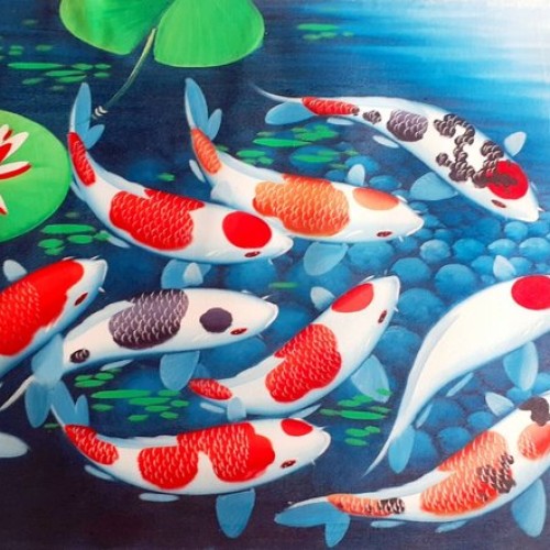 Detail Gambar Lukisan Ikan Koi Nomer 58