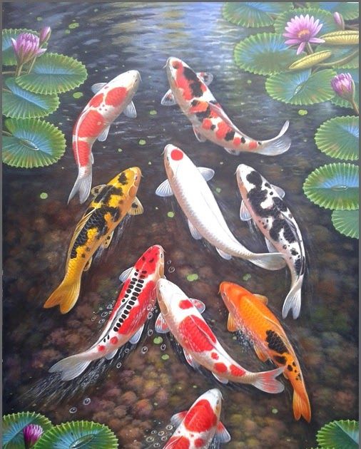 Detail Gambar Lukisan Ikan Koi Nomer 7