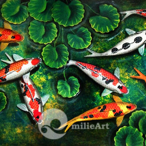 Detail Gambar Lukisan Ikan Koi Yg Mudah Ditiru Nomer 34