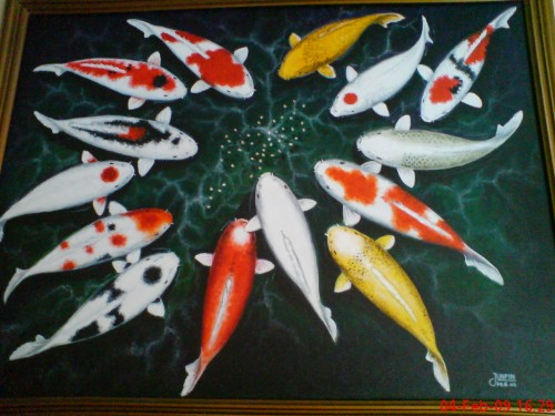 Detail Gambar Lukisan Ikan Koi Yg Mudah Ditiru Nomer 43