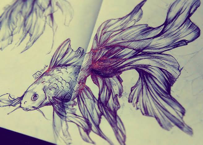 Detail Gambar Lukisan Ikan Koi Yg Mudah Ditiru Nomer 53