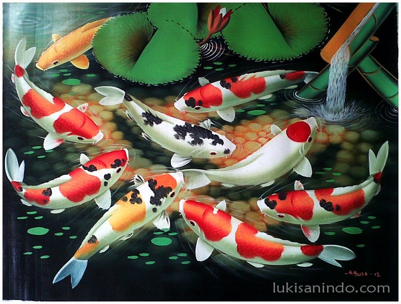 Detail Gambar Lukisan Ikan Koi Yg Mudah Ditiru Nomer 9