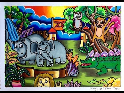 Detail Gambar Lukisan Kebun Binatang Nomer 10