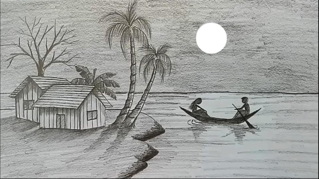 Detail Gambar Lukisan Kegiatan Di Pantai Nomer 35