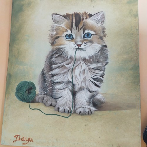 Detail Gambar Lukisan Kucing Nomer 2
