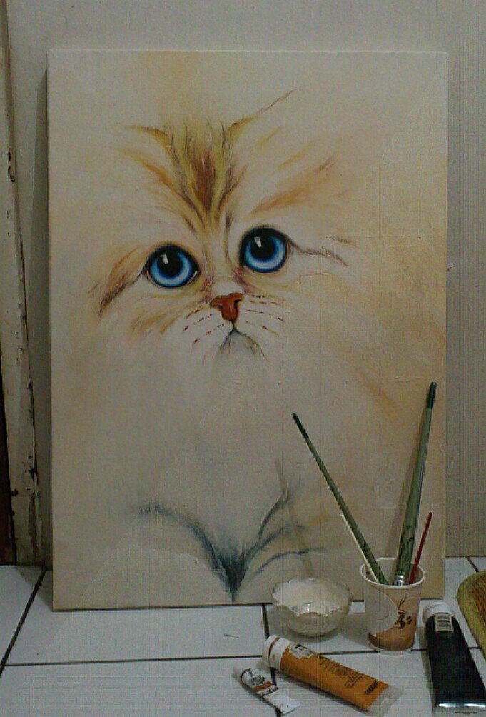 Detail Gambar Lukisan Kucing Nomer 12