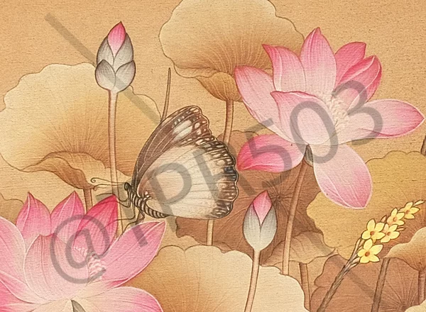 Detail Gambar Lukisan Kupu Kupu Dan Bunga Nomer 53