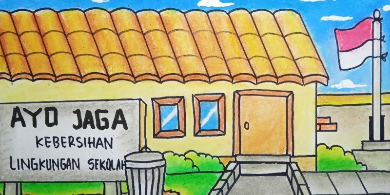 Detail Gambar Lukisan Lingkungan Sekolah Nomer 17