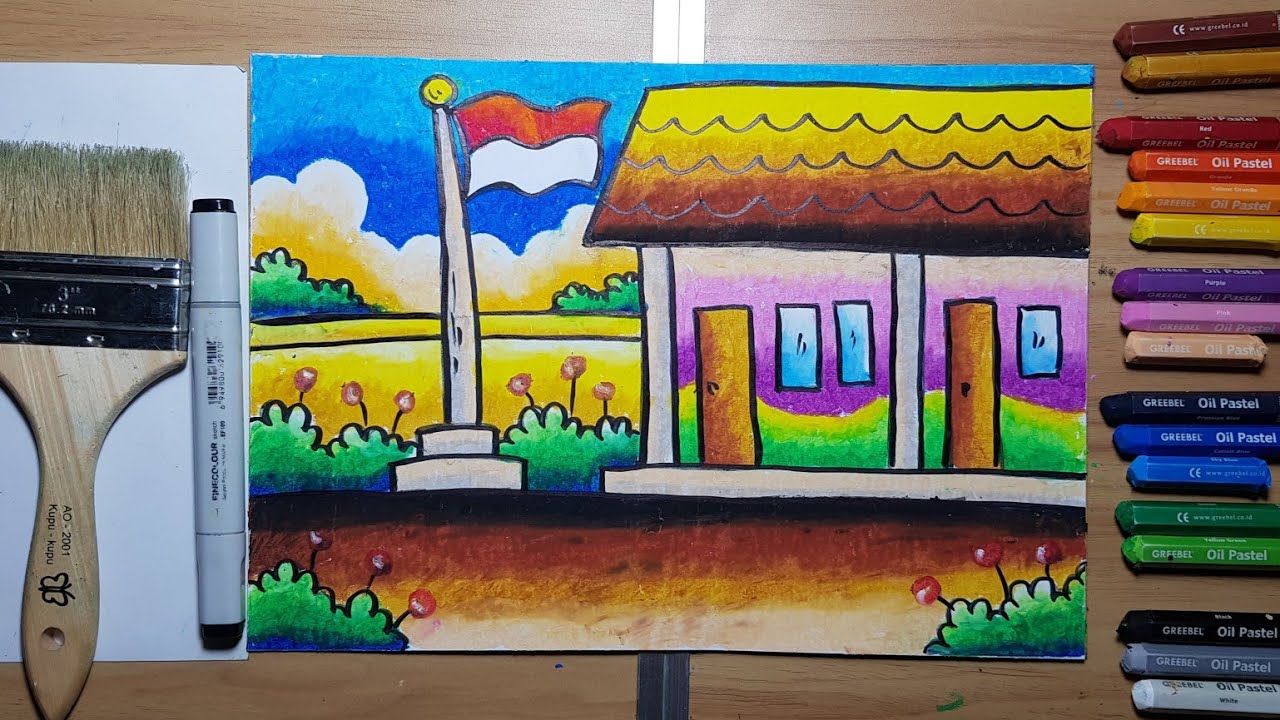 Detail Gambar Lukisan Lingkungan Sekolah Nomer 8