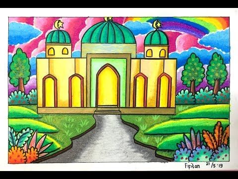 Detail Gambar Lukisan Masjid Nomer 47