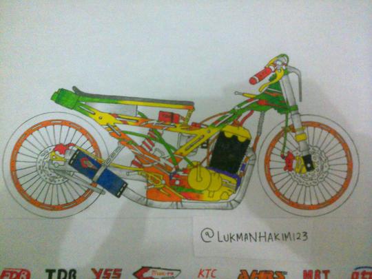 Detail Gambar Lukisan Motor Drag Nomer 49