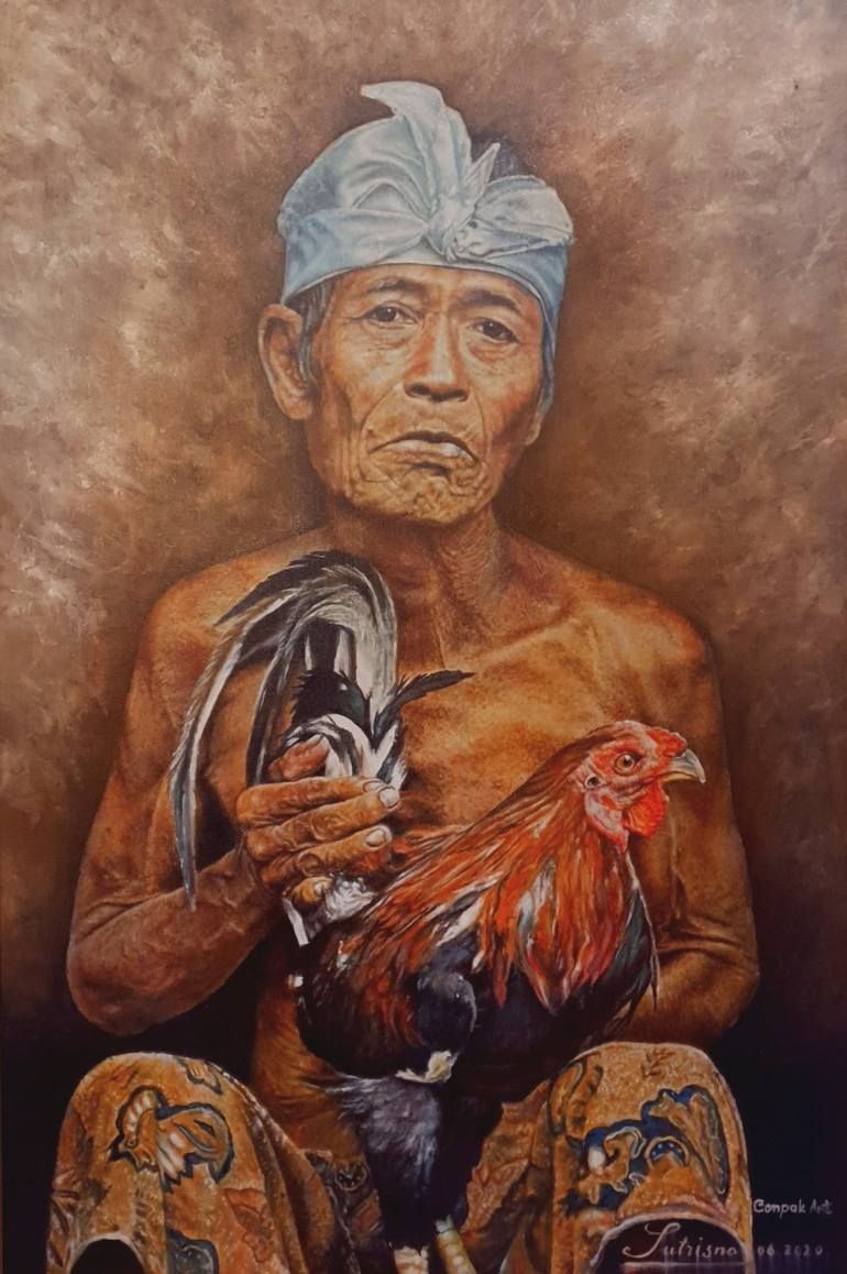 Detail Gambar Lukisan Orang Bawa Ayam Nomer 12