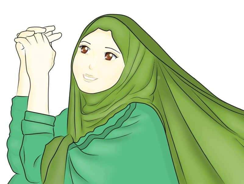 Detail Gambar Lukisan Orang Berhijab Nomer 42