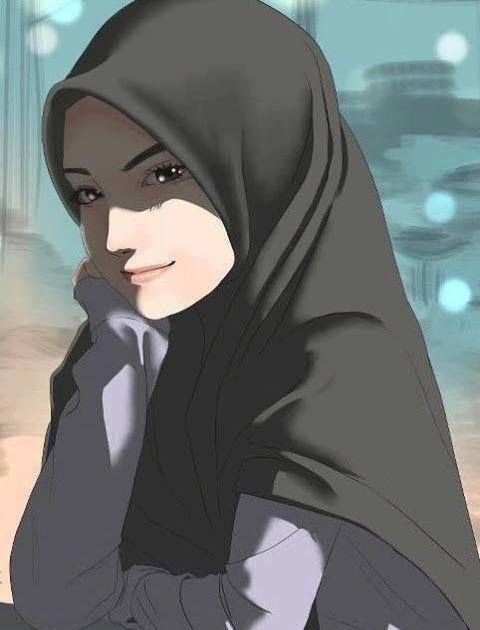 Detail Gambar Lukisan Orang Berhijab Nomer 8