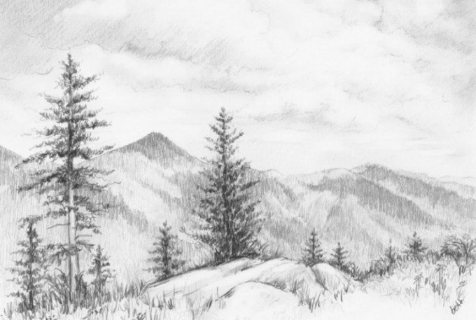 Detail Gambar Lukisan Pedesaan Yang Mudah Tanpa Gunung Nomer 49