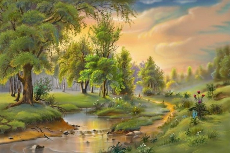 Detail Gambar Lukisan Pegunungan Nomer 20