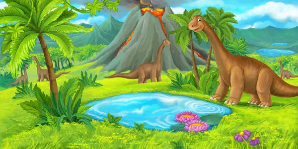 Detail Gambar Lukisan Pemandangan Dinosaur Berwarna Nomer 39