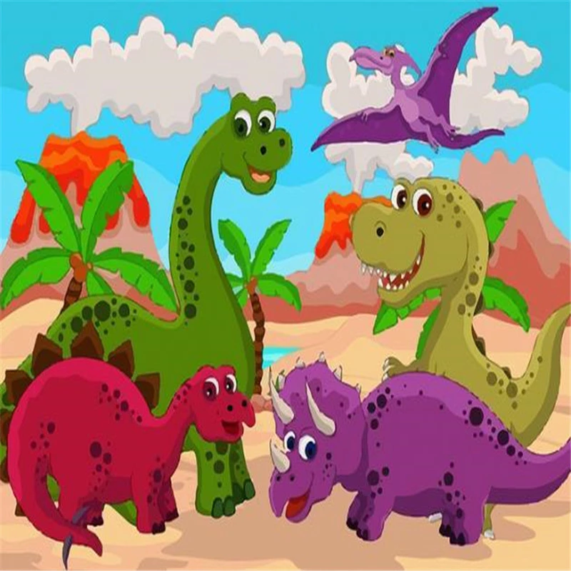 Detail Gambar Lukisan Pemandangan Dinosaur Berwarna 4d Nomer 15