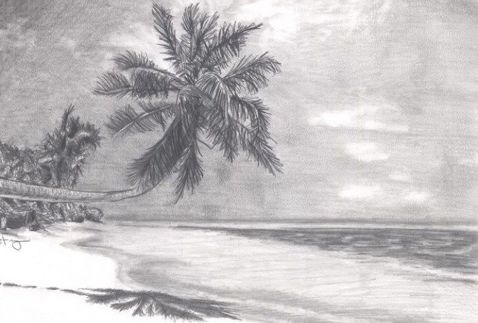 Detail Gambar Lukisan Pemandangan Pensil Nomer 17