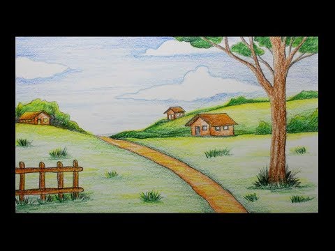 Detail Gambar Lukisan Pemandangan Pensil Nomer 34