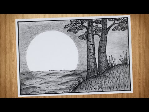 Detail Gambar Lukisan Pemandangan Pensil Nomer 44