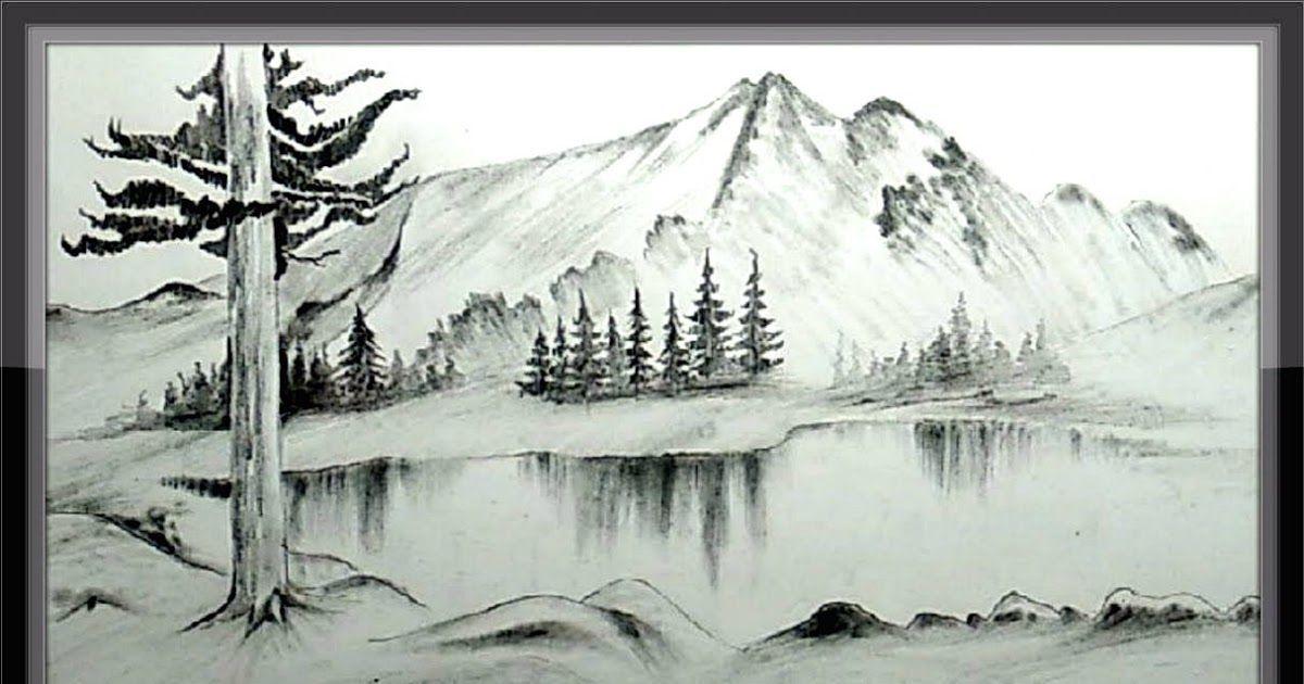Detail Gambar Lukisan Pemandangan Pensil Nomer 54