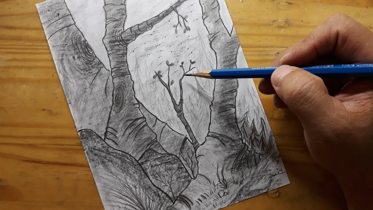 Detail Gambar Lukisan Pensil Simple Nomer 36
