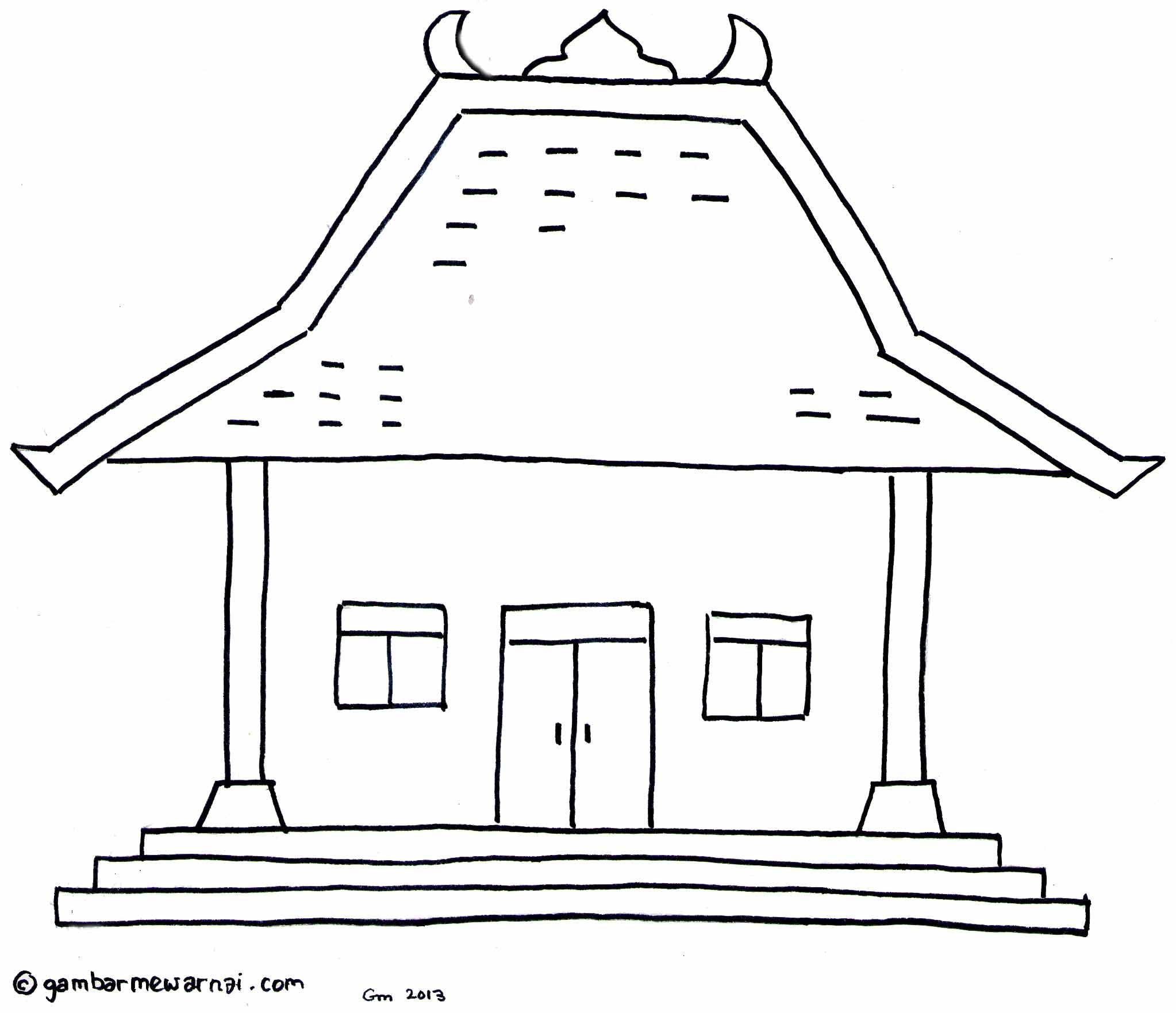 Detail Gambar Lukisan Rumah Adat Nomer 4