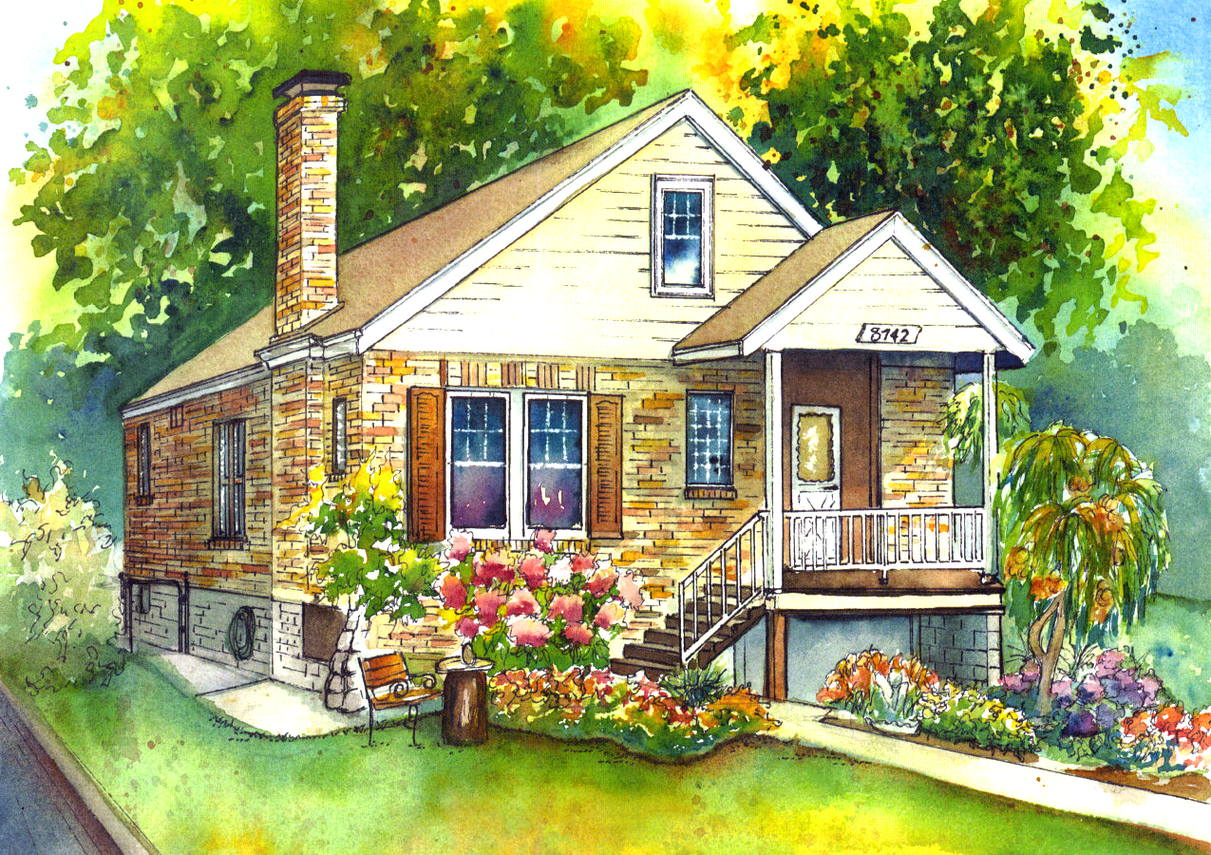 Detail Gambar Lukisan Rumah Sederhana Nomer 18