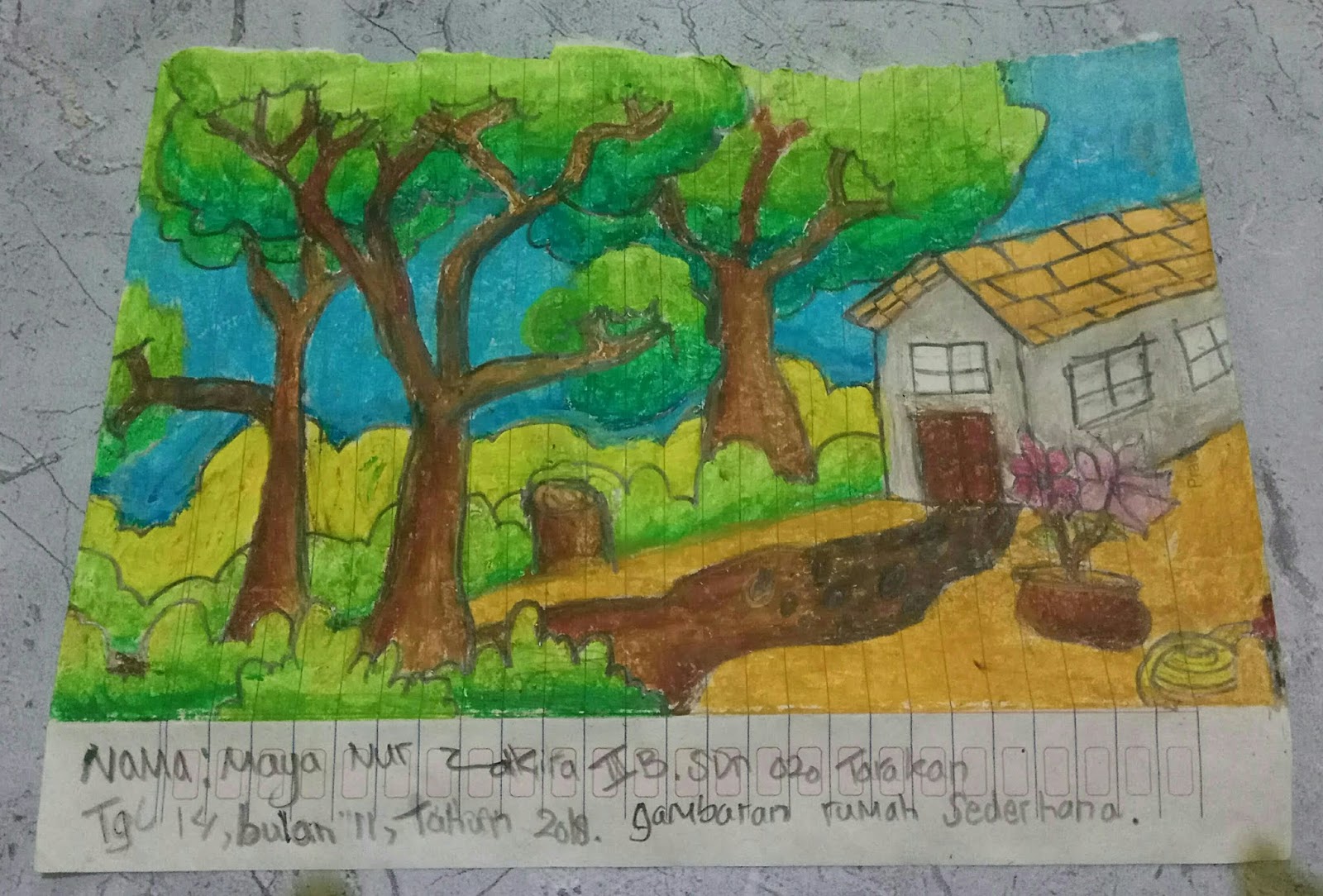 Detail Gambar Lukisan Rumah Sederhana Nomer 39