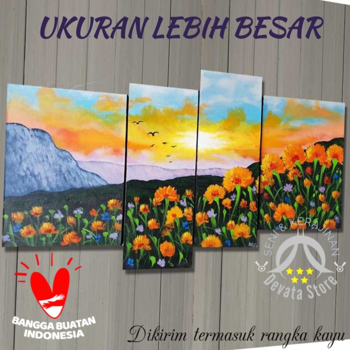 Detail Gambar Lukisan Taman Bunga Nomer 27