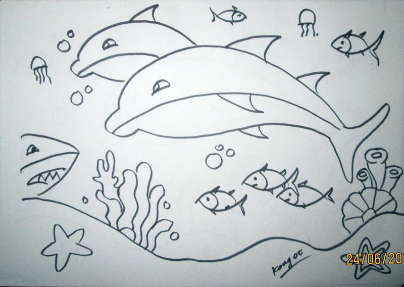 Detail Gambar Lumba Lumba Di Laut Karikatur Nomer 34