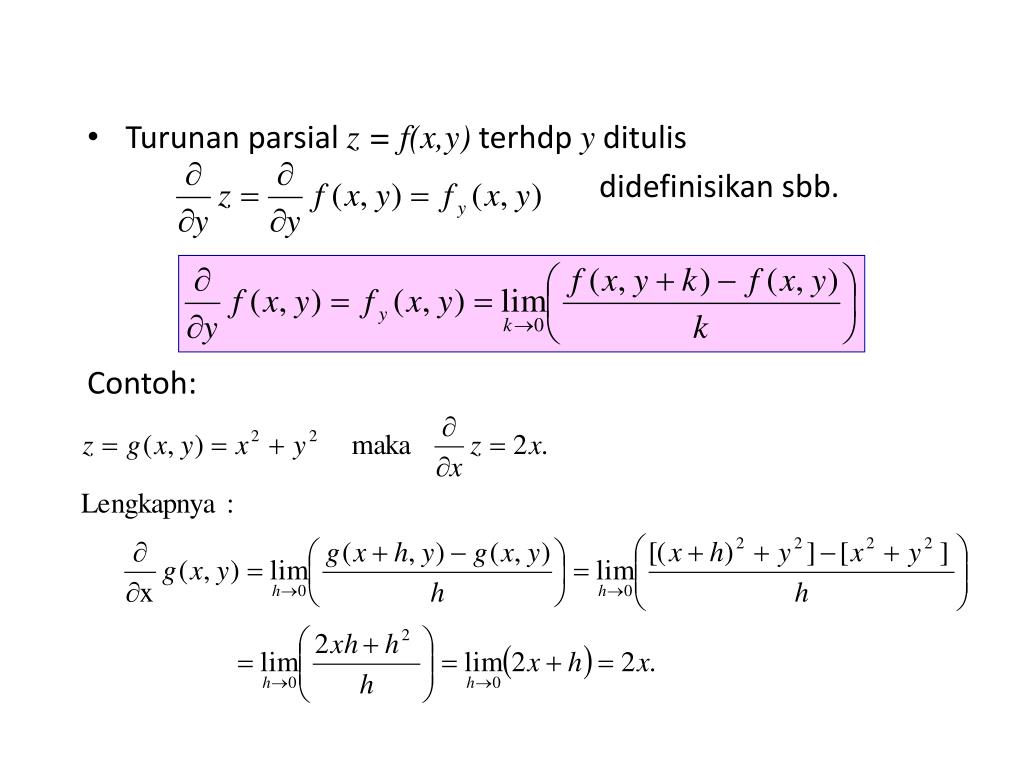 Detail Contoh Soal Turunan Parsial Nomer 21