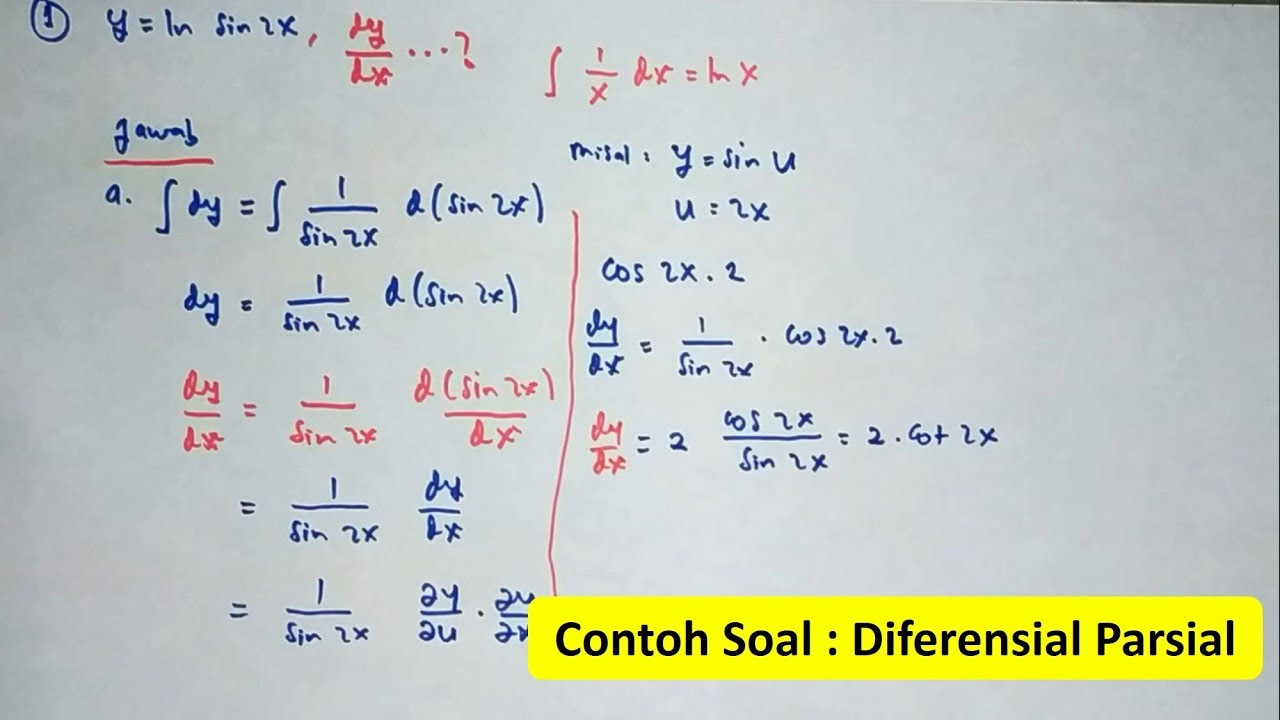 Detail Contoh Soal Turunan Parsial Dan Penyelesaiannya Nomer 10