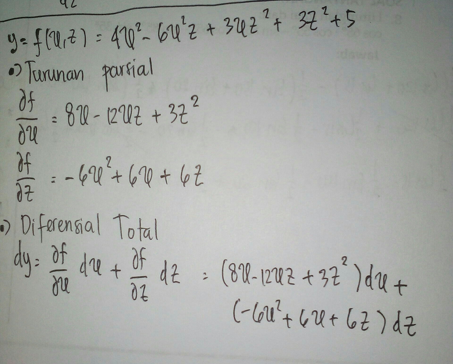 Detail Contoh Soal Turunan Parsial Dan Penyelesaiannya Nomer 35