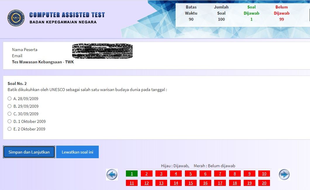 Detail Contoh Soal Twk Nomer 10