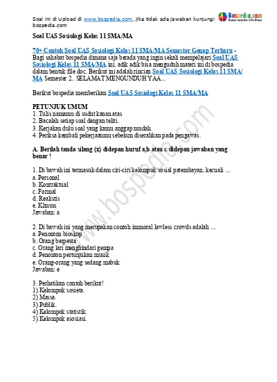 Detail Contoh Soal Uas Nomer 16