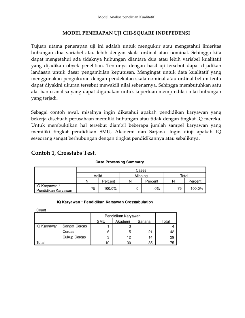 Detail Contoh Soal Uji Chi Square Nomer 7