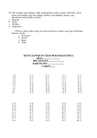 Detail Contoh Soal Ujian Kepala Dusun Nomer 16