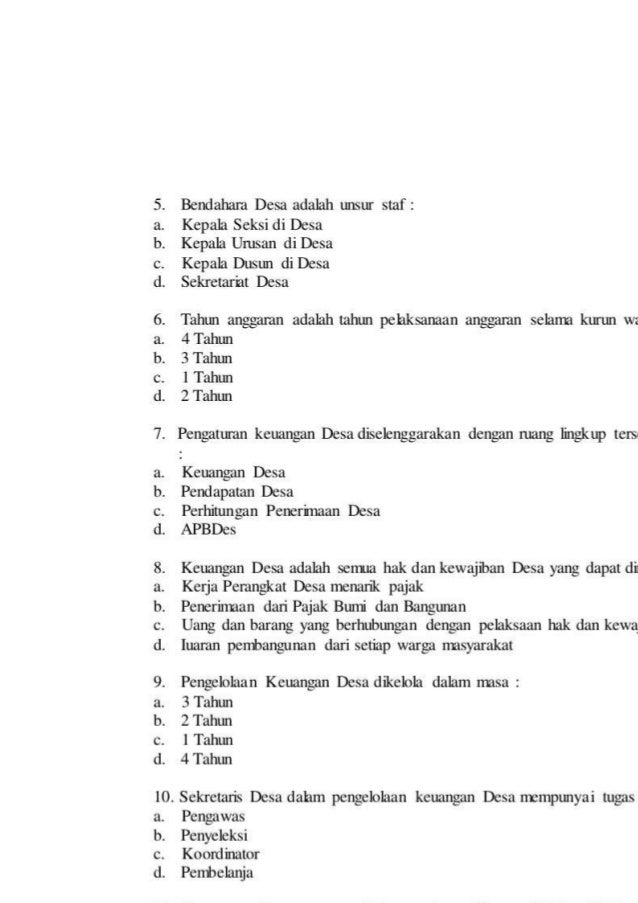 Detail Contoh Soal Ujian Kepala Dusun Nomer 31