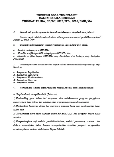 Detail Contoh Soal Ujian Kepala Dusun Nomer 35