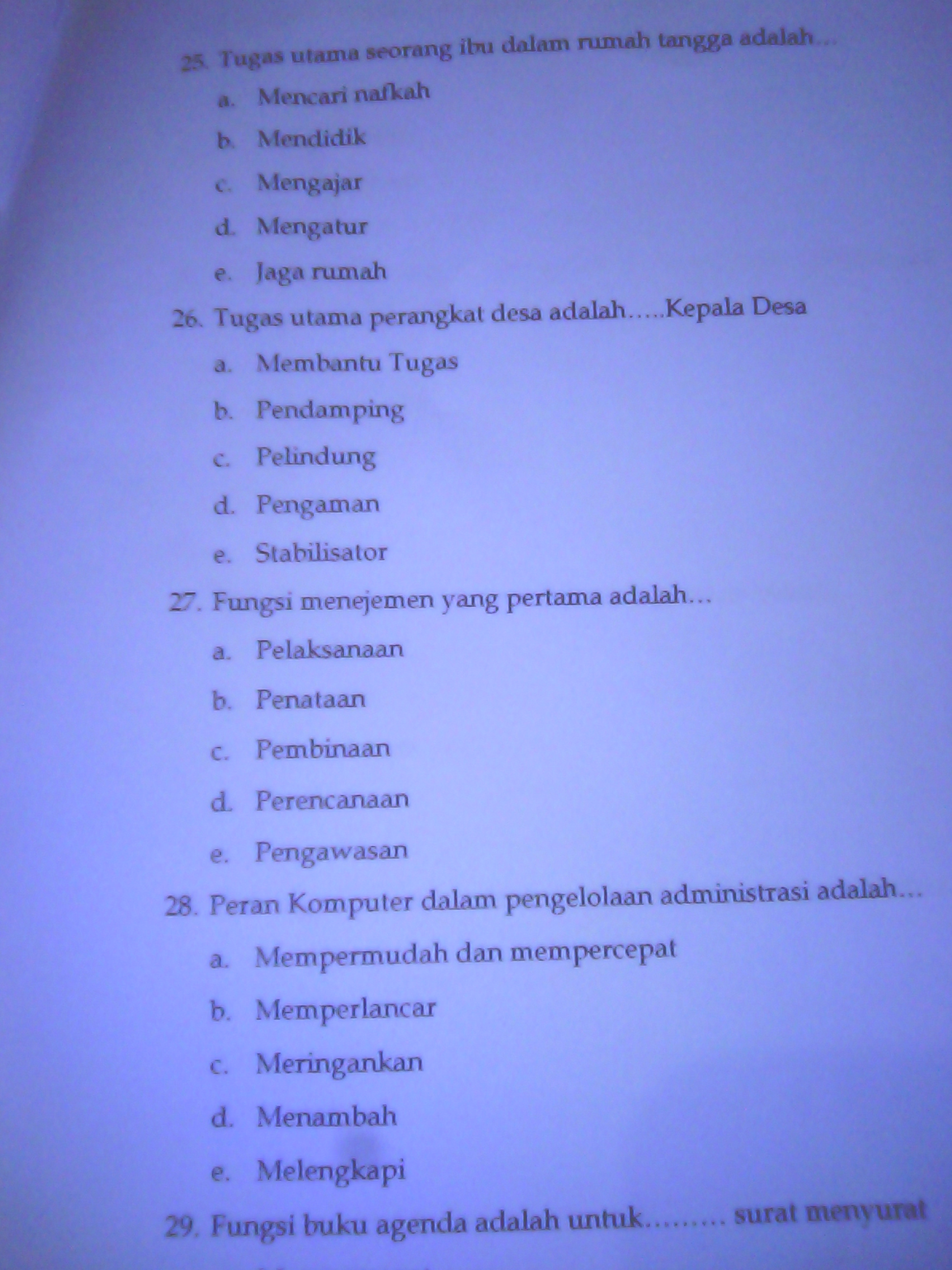 Detail Contoh Soal Ujian Perangkat Desa Nomer 33