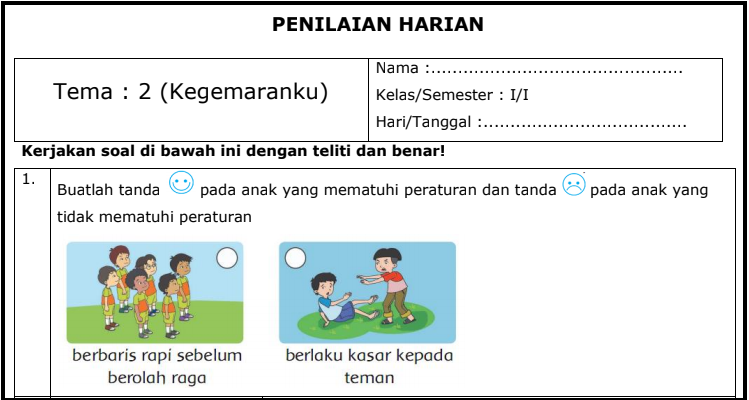 Detail Contoh Soal Ulangan Harian Nomer 6