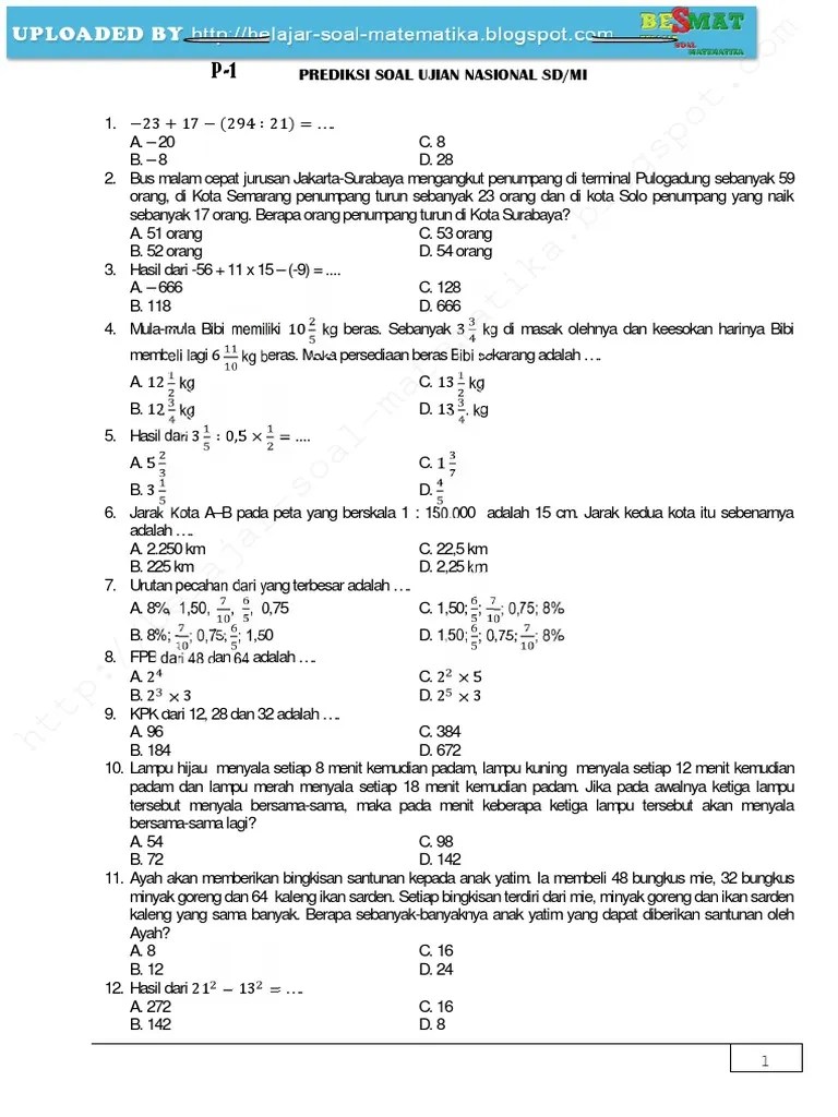 Detail Contoh Soal Un Sd Nomer 38