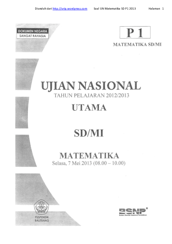 Detail Contoh Soal Un Sd Nomer 44